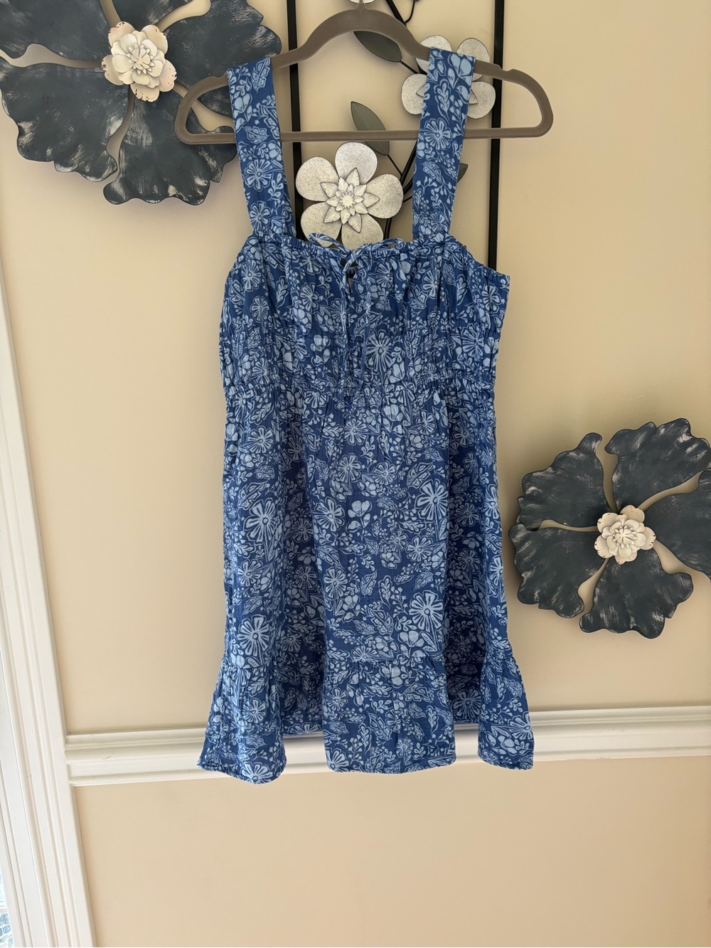 Roxy Navy and Light Blue Floral Sundress